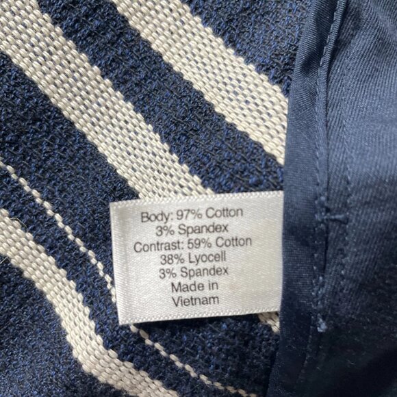 Lane Bryant Womens Blue Open Front Fringe Detail Draped Blazer Jacket Size 20 - Picture 4 of 8